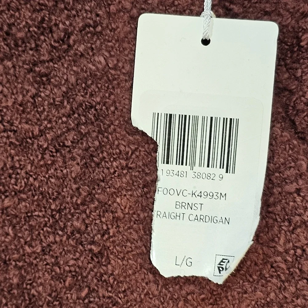 NWT Eileen Fisher Organic Cotton Womens Open Front‎ Cardigan Made In USA Large